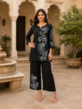 Black Aari Work 2pc Cotton Set