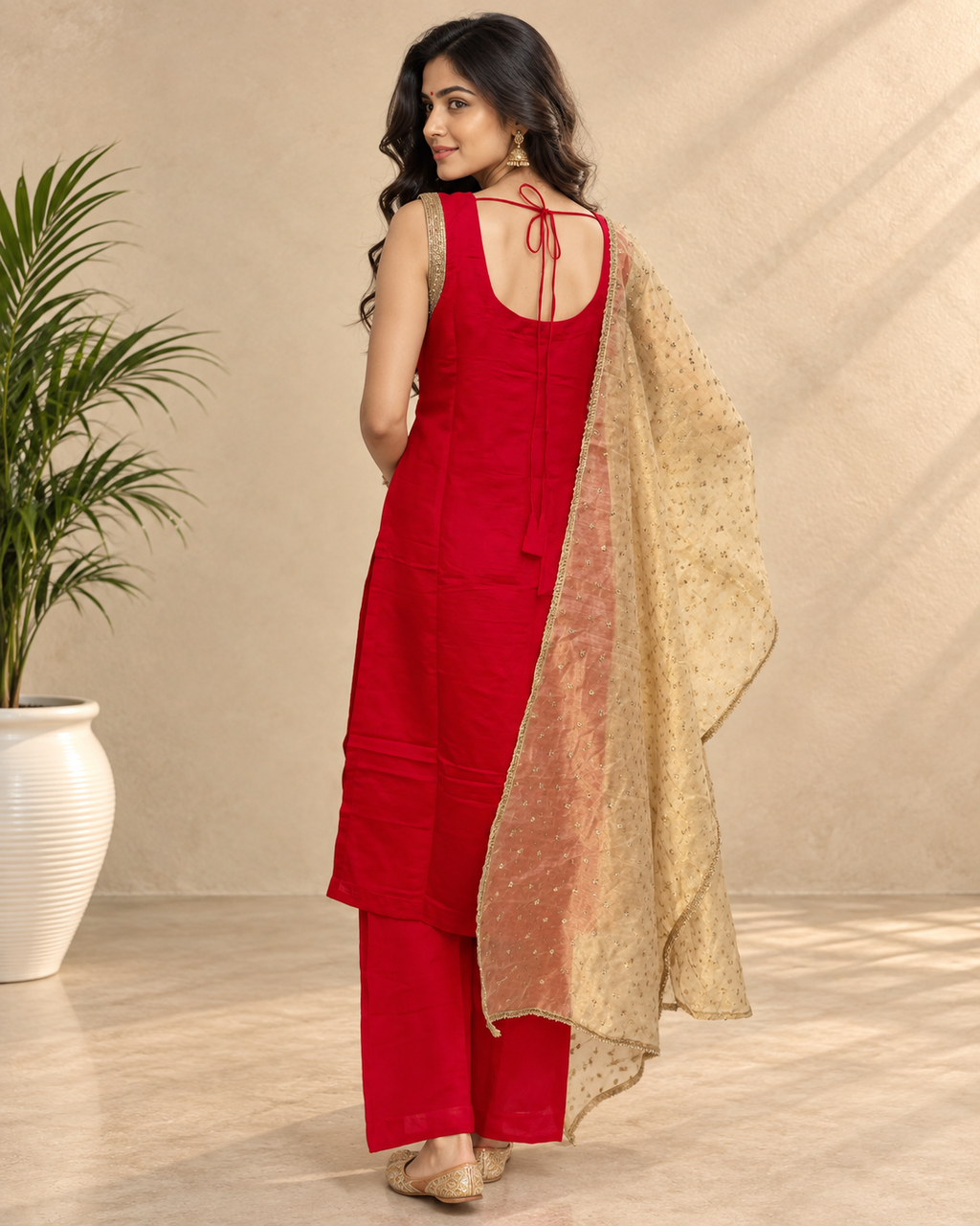 Kaasho Sleeveless Afghani Kurti Set - Party Wear