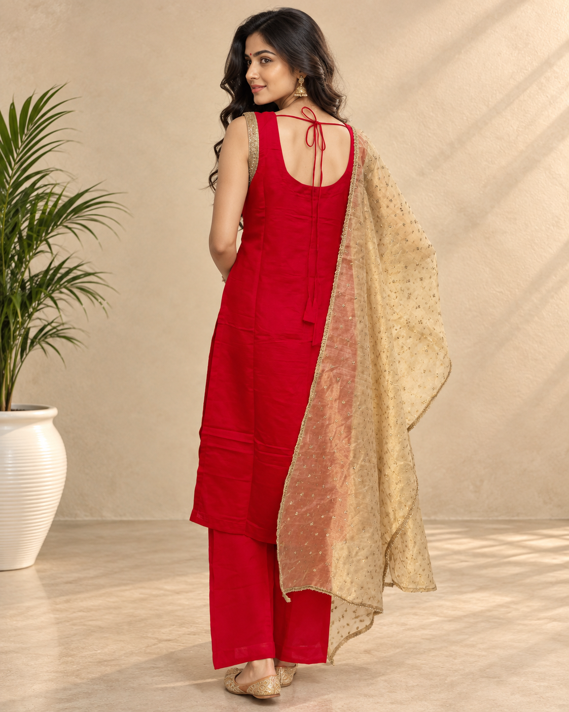 Kaasho Sleeveless Afghani Kurti Set - Party Wear