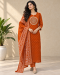 Kaasho Kurta Set with Cotton Dupatta