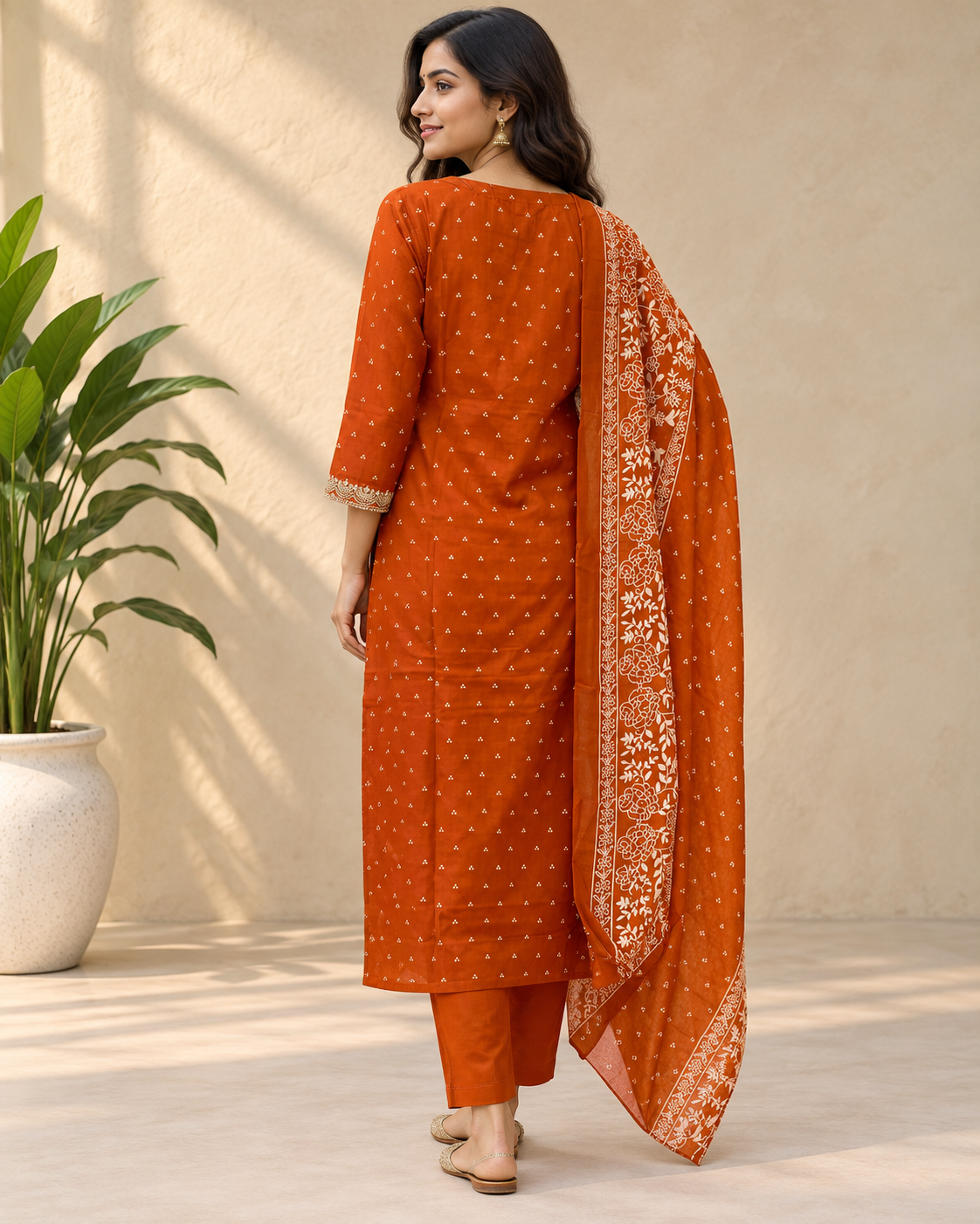 Kaasho Kurta Set with Cotton Dupatta
